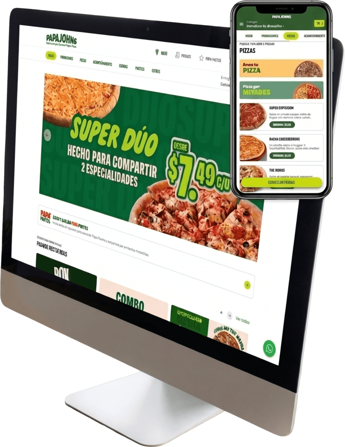 Papa Johns – Plataforma de Pedidos